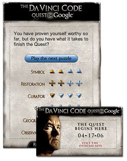 The Da Vinci Code puzzle quest